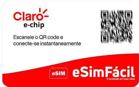 Chip eSIM Claro Pré - Recarregável